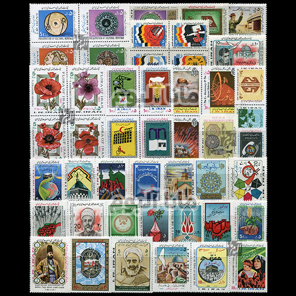 64 - مجموعه کامل تمبرهای یادگاری سال 64